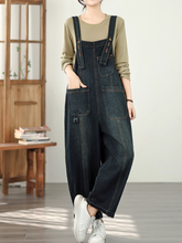 Chic and Relaxed Women's Wide-Leg Denim Overalls | Eva Trends