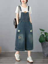 Confidence-Boosting Weekend Denim Overalls with Wide-Leg Crop and Effortless Fit
