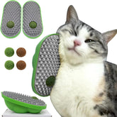 Catnip Toys Balls That Stick On Wall Pet Massage Brush Cat Toy Ball Catnip Wall Balls For Cats Lick Cat Face Scratchers Cat Self Groomer For Indoor Cats Cat Corner Brush Wall