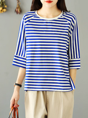 Women's Trendy ideal for Casual Days Striped T-Shirt Top