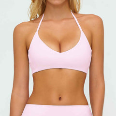 Women's Halter Neck Backless Sports Bra – Active & Yoga Bra