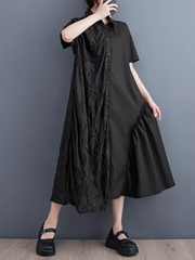 Giving Love Women's Ruffled A-Line Shirt Dress