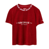 'Le Sirenuse' 75th Anniversary Terry Tee ~ Crop Cut