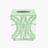 Green Floral Ikat Tissue Box
