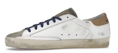 Golden Goose Super Star Suede Toe White Taupe Royal Blue Black