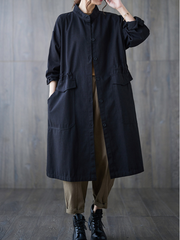 Women's Trendy Lightweight Buttons & Pockets Coat