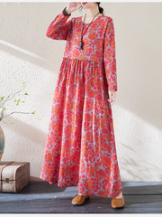 Women's perfect Wear Stylsh High Waist Printed A-line Dress