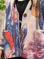 Women's Fashionably Soft Multi Printed Cardigans