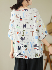 Artistic Soul Women's Letter Printing Tops