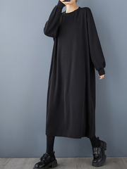 Chic & Cozy Women's Crew Neck Midi Dress | Eva Trends