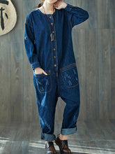 Stylish Retro Women's Denim Dungarees | Eva Trends