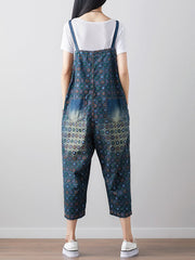 Vintage Ripped Cotton Dungarees for Women | Eva Trends