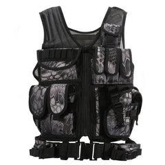 Tactical MOLLE Vest with 14 Pockets – Airsoft, Hunting & Outdoor Training