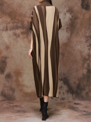 Women's Evening Glamour Half High Collar Pattern Midi Dress