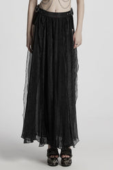 Black Buckle Split Women's Gothic Skirt