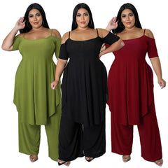 Arrival Solid-color Sexy Camisole Two-piece Set