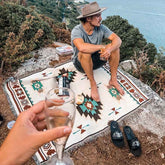 Bohemian Outdoor Picnic Blanket – Vintage Style Mat for Camping, Beach & Outdoor Gatherings