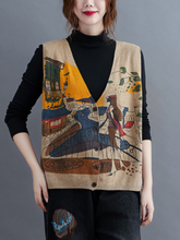 Trendy Women's Print Knitted Cardigan | Eva Trends