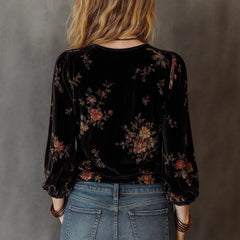 Women's Loose Gold Velvet Top – 3 Styles: Long Sleeve, Off-Shoulder & Vest