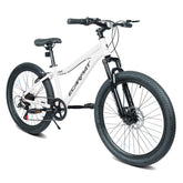 24" Youth Mountain Bike | 7-Speed, Front Disc Brake, Suspension & Alloy Rims