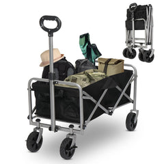 Foldable Garden Cart with Oxford Cloth & Steel Frame – Heavy-Duty Collapsible Wagon