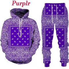 3D Animal-Print Hooded Pullover Sweatshirt Set