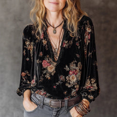 Women's Loose Gold Velvet Top – 3 Styles: Long Sleeve, Off-Shoulder & Vest