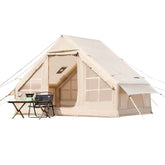 3–5 Person Inflatable Glamping Tent – Easy 15-Min Setup with Hand Pump & Carry Bag | Beige