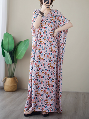 Women's Beach Big Dots V-neck Printed Kaftan dress