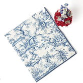 Blue Isla Toile Tablecloth