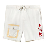 'Boston Whaler' Board Shorts (White)