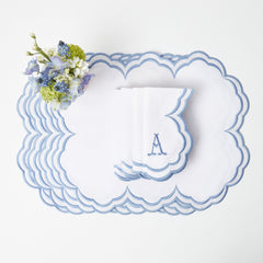 White Serena Placemats & Napkins (Set of 4)