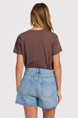 Soft Cotton Everyday T-Shirt Bodysuit | Coffee