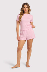Heart Pointelle Pajama Cheeky Short | Bon Bon