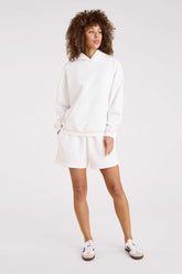Vintage Fleece Short | White