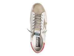 GOLDEN GOOSE Super Star White Taupe Red