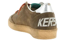 Golden Goose Ball Star Waxed Brown White Silver