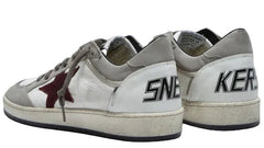 Golden Goose Ball Star Double Upper White Dove Bordeaux