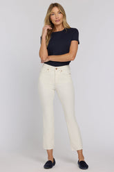 Billie Mini Bootcut Ankle Jeans - Vintage White