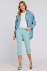 Marilyn Straight Crop Jeans - Aqua Haze