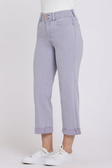 Bailey Relaxed Straight Crop Jeans - Vintage Lavender