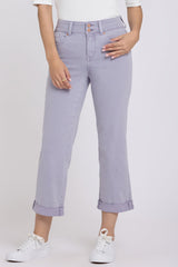 Bailey Relaxed Straight Crop Jeans - Vintage Lavender