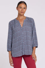 Pintuck Blouse - Gillian Geo