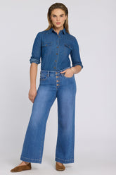 Teresa Wide Leg Jeans - Blue Paradise