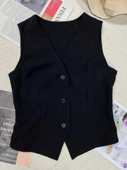 2026 women's clothing V-neck sexy slim vest