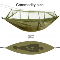 Portable Outdoor Camping Leisure Double Mosquito Net Hammocks Garden Travel Tourist Nature Hike Sleeping Hanging Hammock Swing