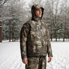 Men's Winter Camo Hunting Jacket – Waterproof Insulated Hudson Jacket for Fishing & Hunting