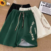 M-5XL Men Shorts Casual Short Pants Oversize Beach Shorts Retro Letters Print Sports shorts