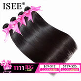 Brazilian Straight Hair Weaves bundles raw hair 100% Human Hair Bundles Straight Hair Extension Natural Color 1Bundle ISEE hair
