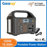 100W Portable Power Station 24000mAh LiFePO4 Charging Station Solar Generator 220V/110V Energy Storage Power Supply for Camping